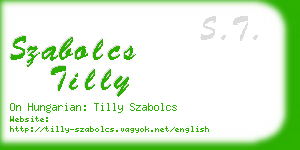 szabolcs tilly business card